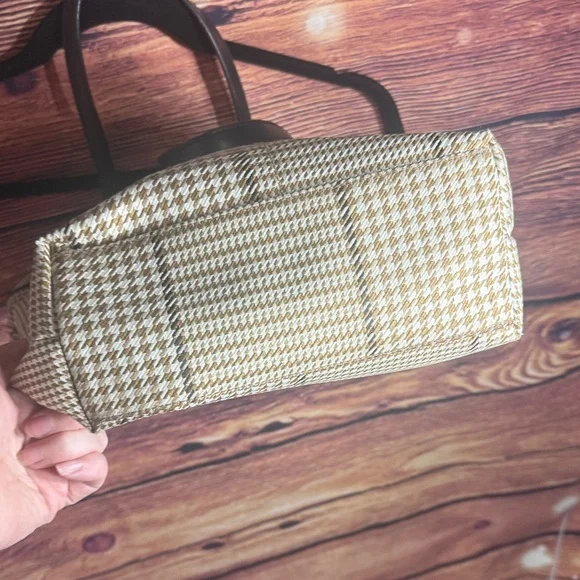 Ralph Lauren Houndstooth Tote - Brown and Black - Picture 5 of 5
